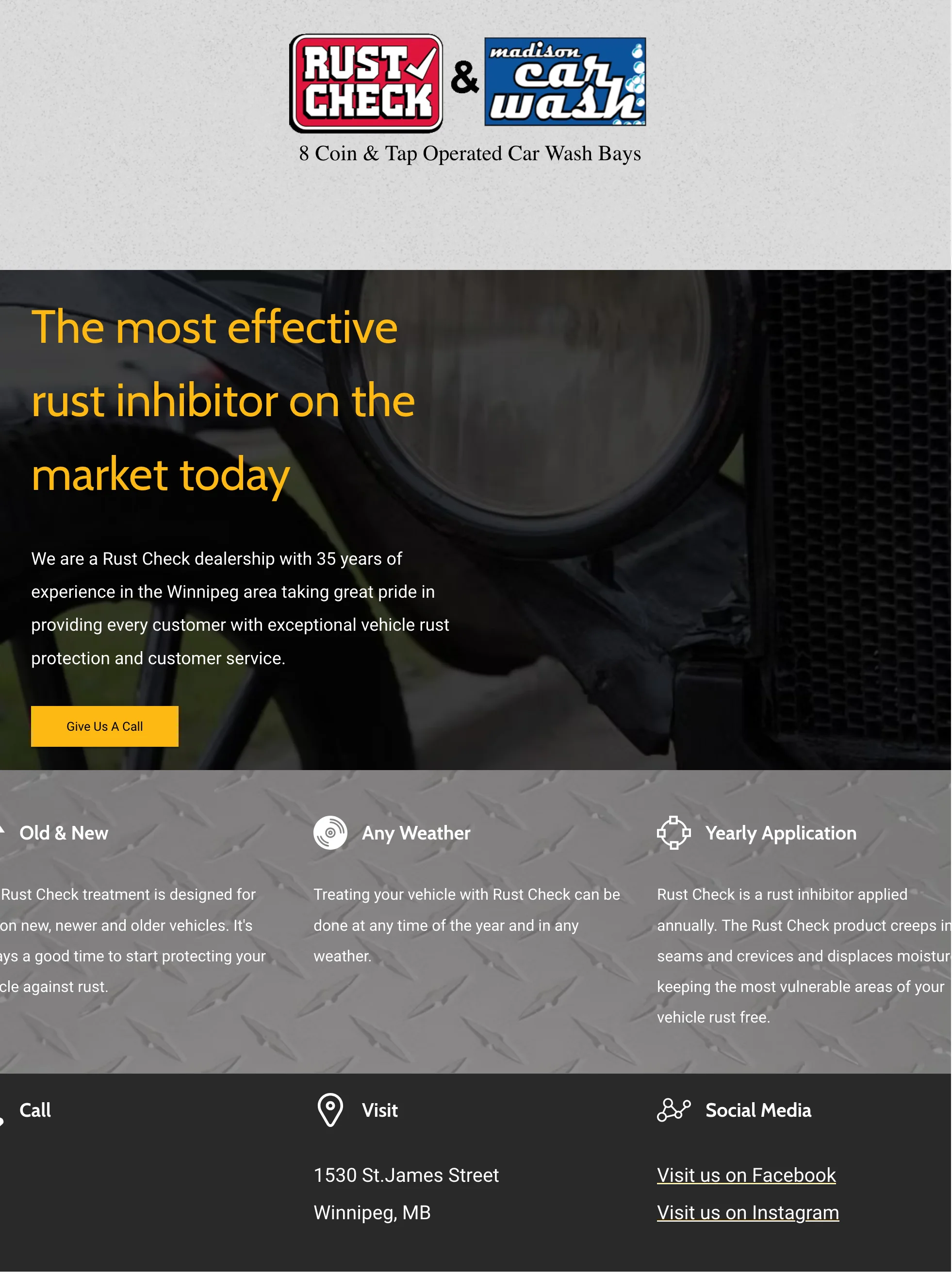 Original Rust Check Winnipeg website