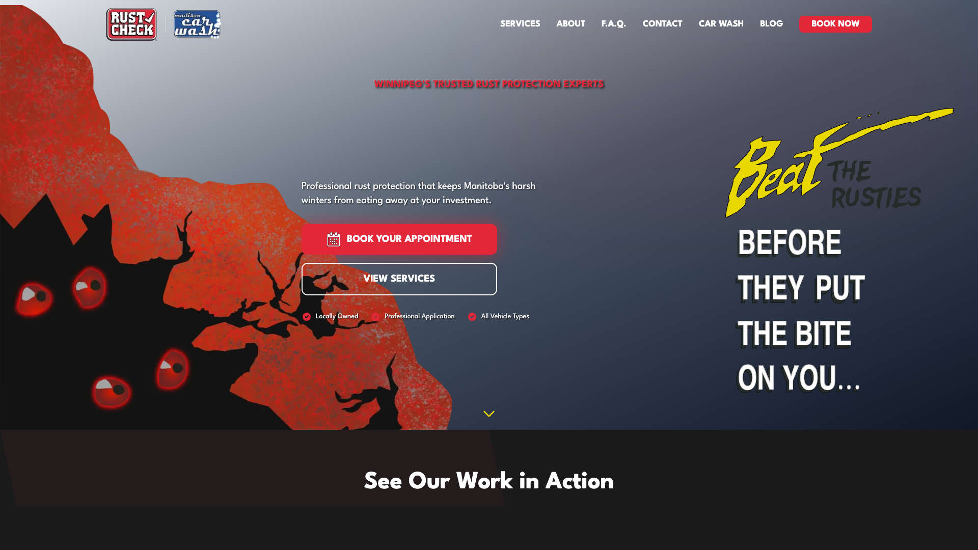 Rust Check Winnipeg website screenshot